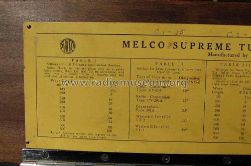 Melco-Supreme Receiver ; AMSCO Products Inc.; (ID = 1208732) Radio