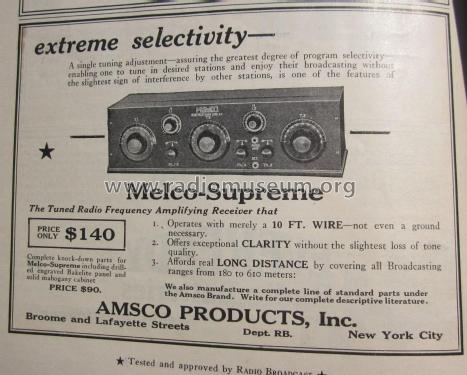 Melco-Supreme Receiver ; AMSCO Products Inc.; (ID = 1862212) Radio