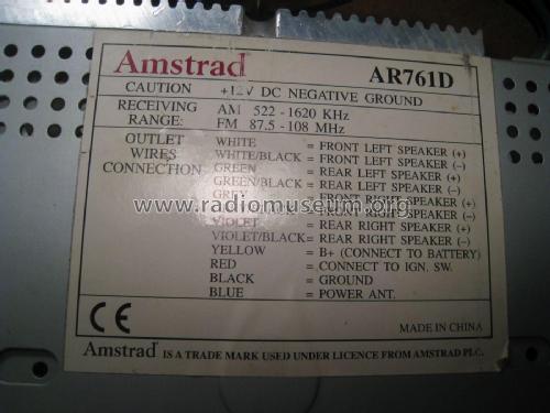 AR761D Car Radio Amstrad, London, build 2000 ??, 5 pictures, Great
