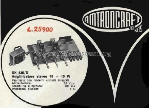 Amplificatore Stereo 10 + 10 W UK 536/U; Amtron, High-Kit, (ID = 2499609) Ampl/Mixer