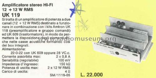 Amplificatore Stereo 12+12 W UK119; Amtron, High-Kit, (ID = 1402261) Kit