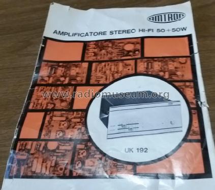 Amplificatore Stereo Hi-Fi 50+50W UK192; Amtron, High-Kit, (ID = 2570645) Ampl/Mixer