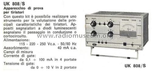 Apparecchio di Prova per Tiristori UK 808/S; Amtron, High-Kit, (ID = 2510323) Equipment