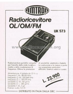 Gullot AM/FM Receiver with Long/Medium Wave - Three Band Radio UK-573; Amtron, High-Kit, (ID = 2843937) Radio