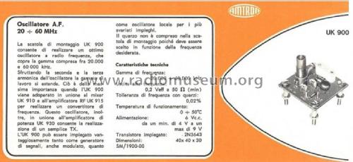 Oscillatore Alta Frequenza UK 900; Amtron, High-Kit, (ID = 2508352) Equipment