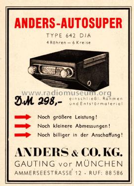 642D/A; Anders & Co. KG; (ID = 2650486) Car Radio