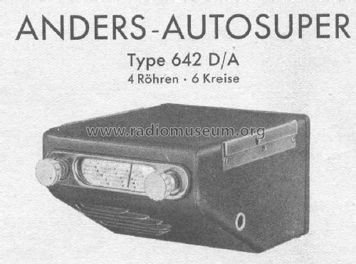 642D/A; Anders & Co. KG; (ID = 401784) Car Radio