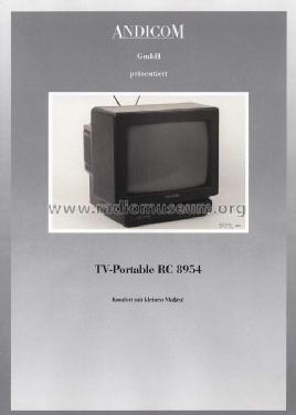 TV-Portable RC8954; Andicom GmbH ; (ID = 605004) Televisión