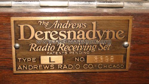 DeLuxe Deresnadyne Type L; Andrews Radio Co. (ID = 1732531) Radio