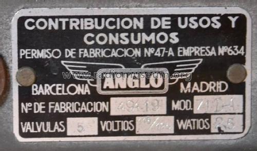 71-DA; Anglo Española de (ID = 1717549) Radio