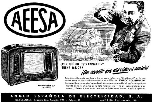 Fénix Junior 11371; Anglo Española de (ID = 767681) Radio