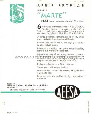 Marte 39-FA; Anglo Española de (ID = 747009) Radio