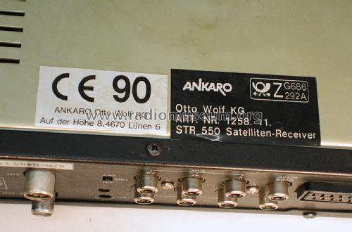 Stereo Satellite Receiver STR550; Ankaro, Otto Wolf KG (ID = 1372721) DIG/SAT