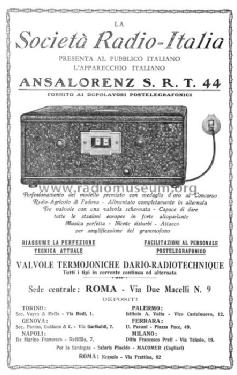 Ansalorenz S.R.T. 44; Ansaldo-Lorenz, SRI, (ID = 129635) Radio