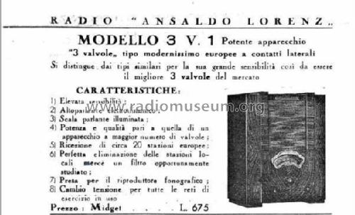 3V1; Ansaldo-Lorenz, SRI, (ID = 2461433) Radio