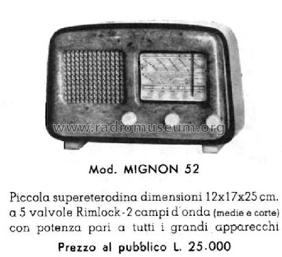 Mignon 52; Ansaldo-Lorenz, SRI, (ID = 2352328) Radio