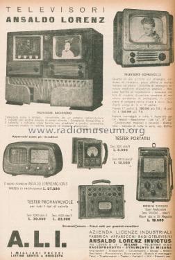 Televisore Radiofono ; Ansaldo-Lorenz, SRI, (ID = 2859867) TV Radio
