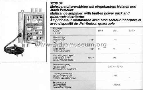 Mehrbereichsverstärker 3230.04; Antennenwerke Bad (ID = 1652969) RF-Ampl.