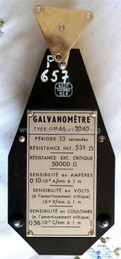 Galvanomètre mural GM46; AOIP, AOP A.O.I.P., (ID = 1994082) Equipment