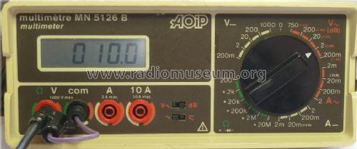 Multimètre MN5126B; AOIP, AOP A.O.I.P., (ID = 1294236) Equipment