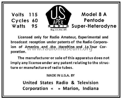 Apex 8-A; Apex Electric, Pool; (ID = 2809284) Radio