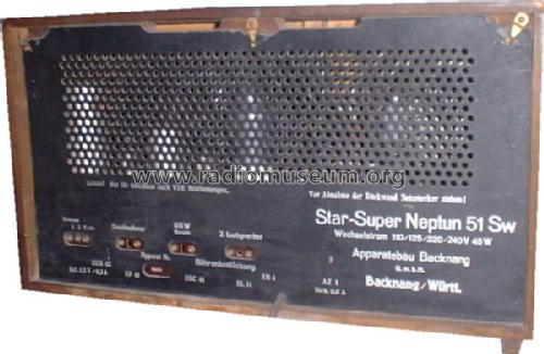 Star-Neptun 51-S ; Apparatebau Backnang (ID = 277855) Radio