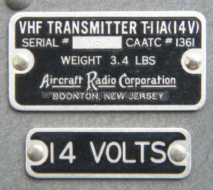 VHF Transmitter T-11A; Arc Radio Corp.; New (ID = 1524512) Commercial Tr