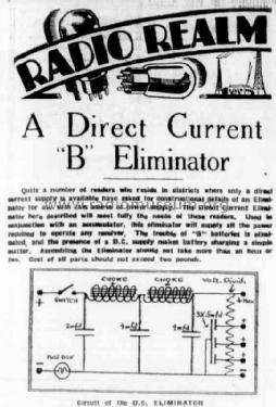 DC Eliminator ; Arcadian Radio Ltd. (ID = 1845279) Power-S