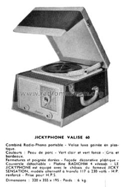 Jickyphone Valise 60; Arco Jicky, Le (ID = 1479819) Radio