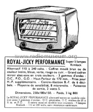 Royal-Jicky Performance ; Arco Jicky, Le (ID = 1479673) Radio
