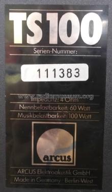 HiFi Lautsprecher-Box TS100; Arcus Elektroakustik (ID = 1753764) Parlante