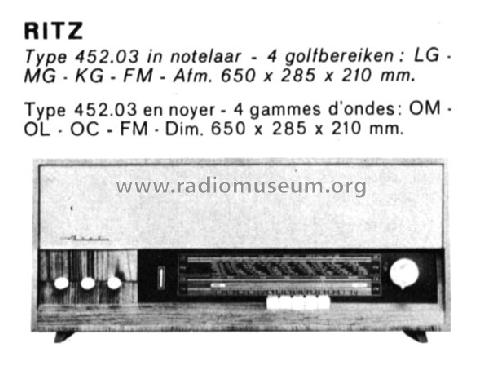 Ritz 452.03; Radio Arel A.R.E.L.; (ID = 1708222) Radio