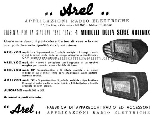 Arelvox III ; AREL; Milano (ID = 2672054) Radio