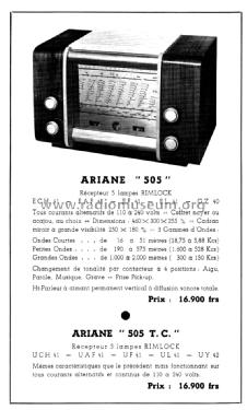 505; Ariane; Paris (ID = 2133087) Radio
