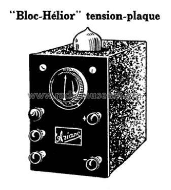 Alimentation tension-plaque 'Bloc-Hélior' ; Ariane; Paris (ID = 1842281) Power-S