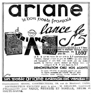 S5; Ariane; Paris (ID = 2086254) Radio