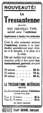 Tressantenne intérieure ; Ariane; Paris (ID = 2086275) Antenna