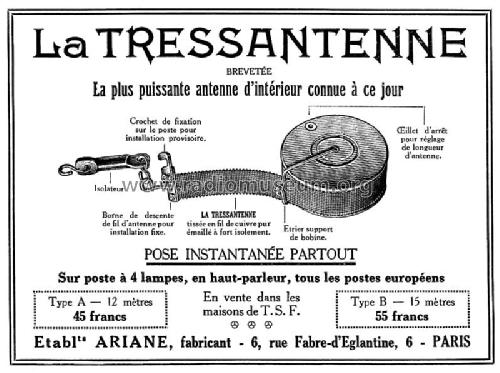 Tressantenne intérieure ; Ariane; Paris (ID = 1841327) Antenna