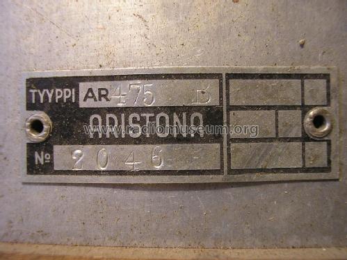 Paristo Super AR 475 B; Aristona, Helsinki (ID = 1744068) Radio