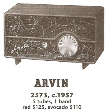 2573 Ch= 1.42200; Arvin, brand of (ID = 1745295) Radio