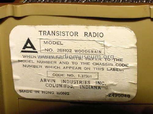 28R02 Woodgrain; Arvin, brand of (ID = 352635) Radio