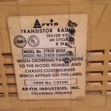 Electric Transistor 37R28 ; Arvin, brand of (ID = 2261843) Radio
