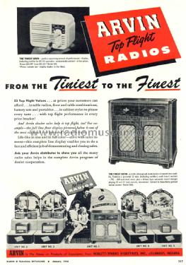 444 Ch= RE-200; Arvin, brand of (ID = 1093341) Radio