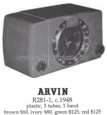 450T Ch= RE-281; Arvin, brand of (ID = 1395180) Radio