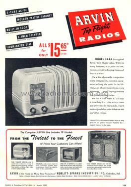 544A Ch= RE201; Arvin, brand of (ID = 1076233) Radio