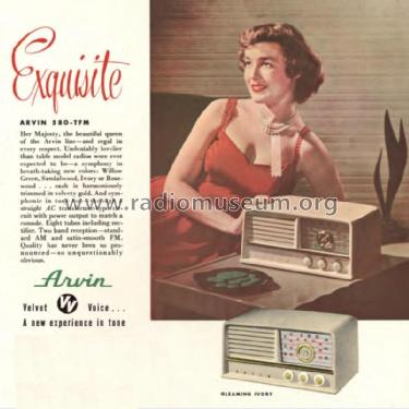 Exquisite 580TFM Ch= RE313; Arvin, brand of (ID = 3156322) Radio