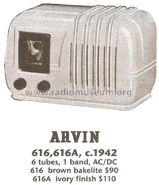 616A Ch= RE-98; Arvin, brand of (ID = 1744507) Radio