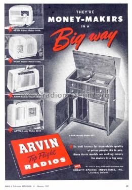 664A Ch= RE-206; Arvin, brand of (ID = 1180269) Radio