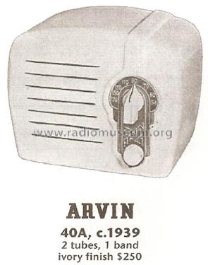 Arvin 40A 'Mighty Mite' ; Arvin, brand of (ID = 1744478) Radio