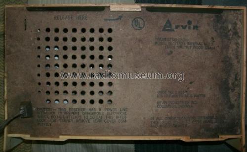 Electric Transistor 16R28 Off White Code 1,93501; Arvin, brand of (ID = 1984103) Radio